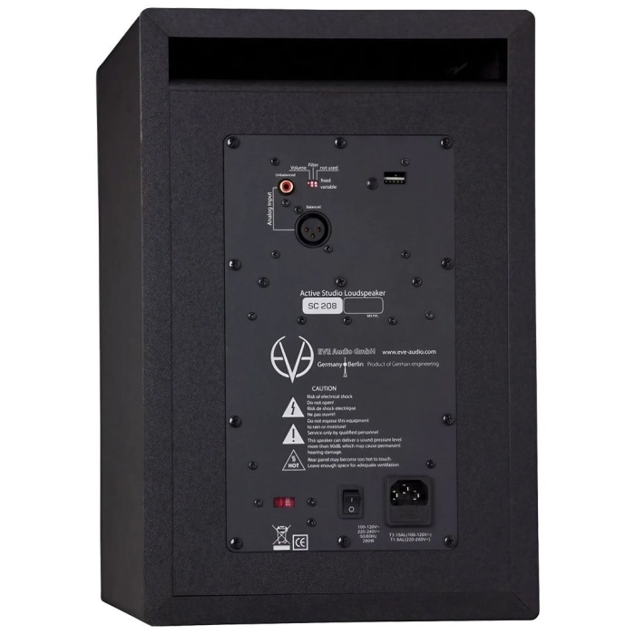 Eve Audio 05 0005 SC208 Orta Alan Aktif Stüdyo Monitörü (Tek) | 8 İnç Woofer Geniş Frekans Aralığı Güçlü Bas